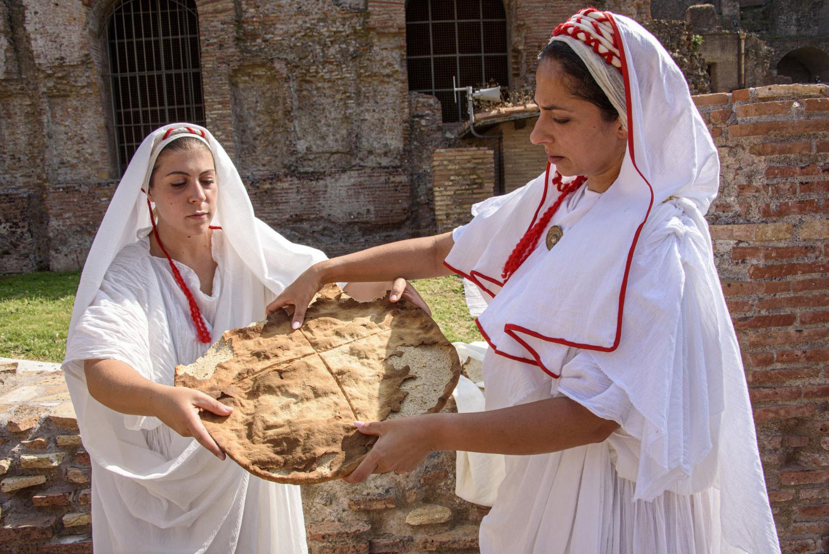 Vestals' Rite of the Mola Salsa at the Colosseum